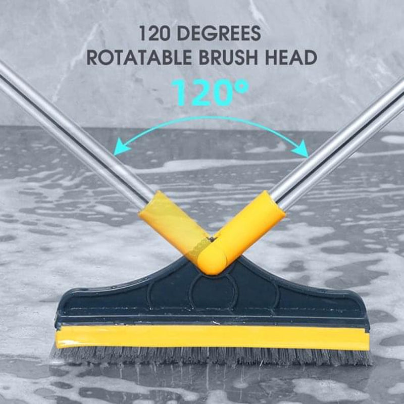 2 in 1 Floor Scrub Brush with Rotating Long Handle