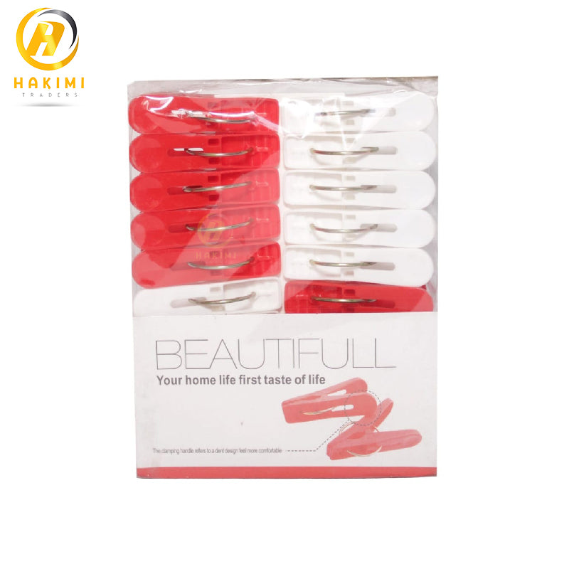 Pack of 20- Plastic Clips for Hanging Clothes; Strong Clips, Laundry Clips, Notes Clips, Cloth Clips.