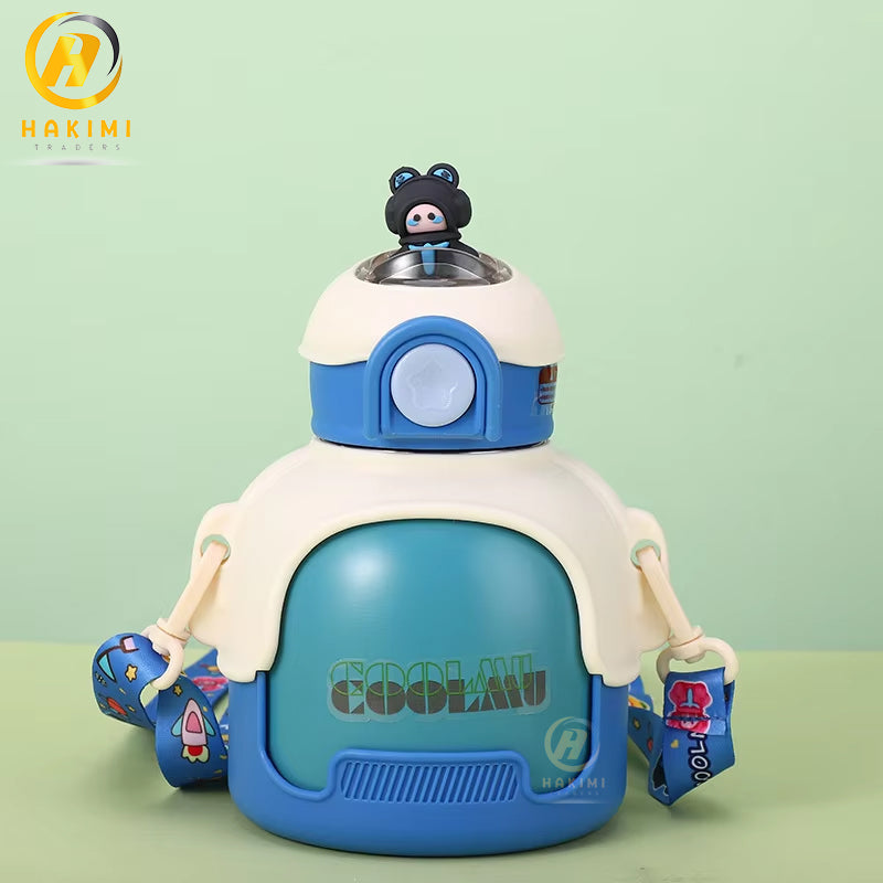 Lucky Rabbit Water Bottle With Straw n Strap