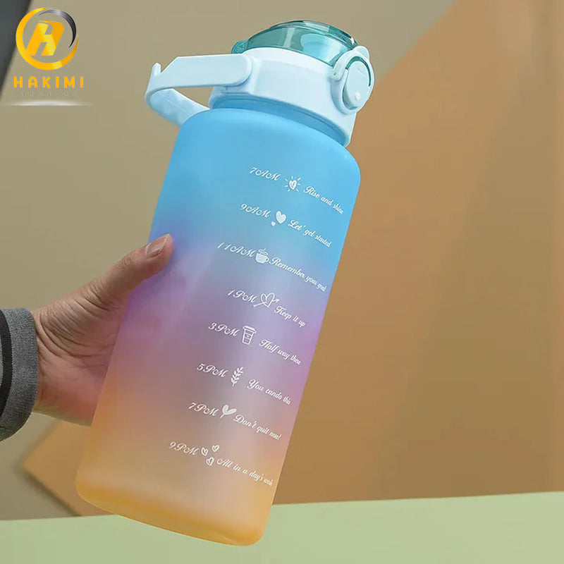 3 Pcs Motivational Water Bottle Set Plastic