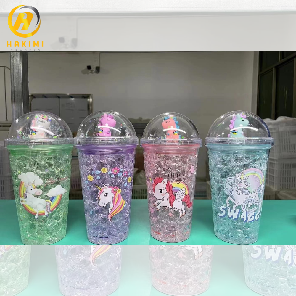 Gel Glass with starw and lid