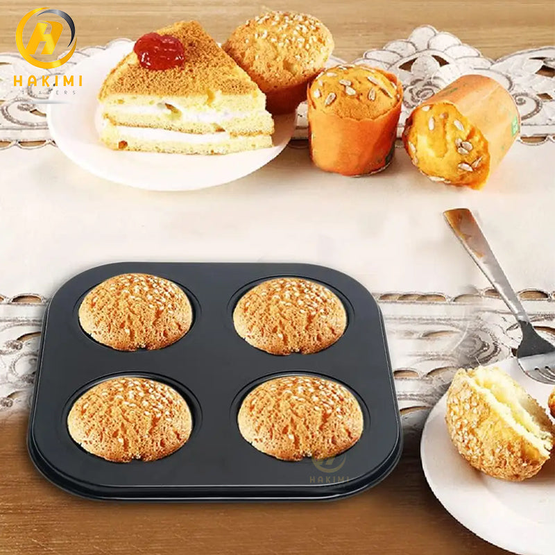 Muffin Cup Cake Mould Non-Stick (4 cavity)