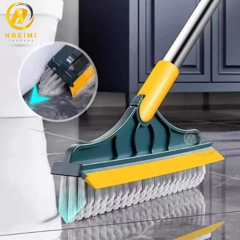 2 in 1 Floor Scrub Brush with Rotating Long Handle