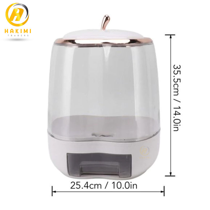 Apple shaped Rice storage bucket/Air Tight Container for Rice/Flour for up to 5kg