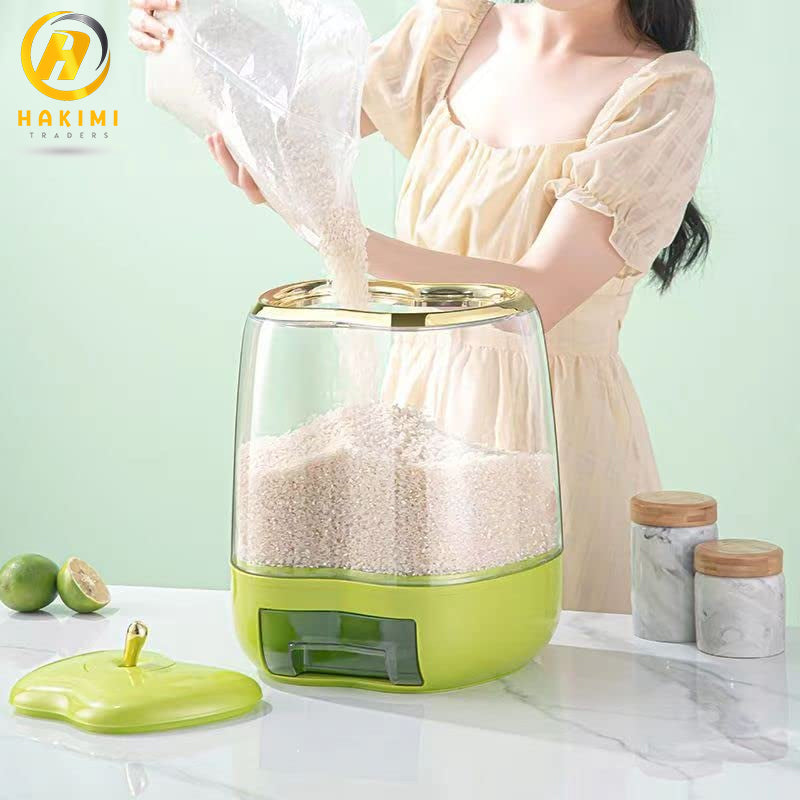 Apple shaped Rice storage bucket/Air Tight Container for Rice/Flour for up to 5kg