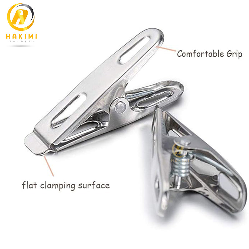 Pack of 20- Stainless Steel Clips for Hanging Clothes; Strong Clips, Laundry Clips, Notes Clips, Cloth Clips.