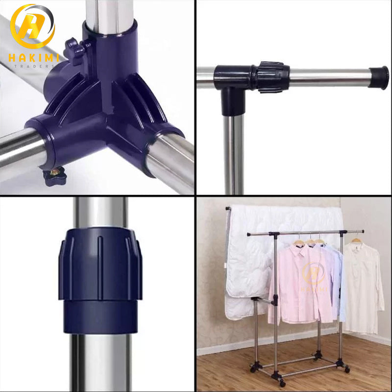 Double-Pole Multipurpose High-Quality Clothes Hanger HOW LUCKY