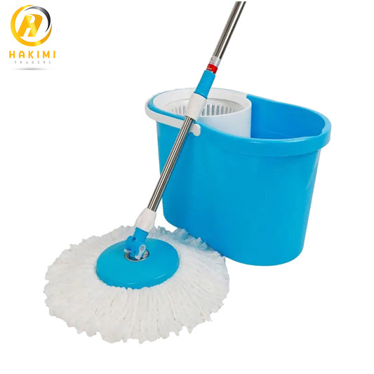 Rotating Spin Mop 360 with Bucket & Wheels-Easy Spin Magic Mop-  Microfiber Home Cleaning Tools