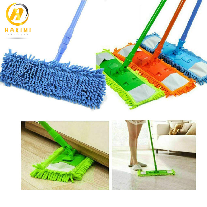 360 Degree Rotate Mop with Handle-Wet And Dry Cleaning-Flat Microfiber-Floor Cleaning Mop