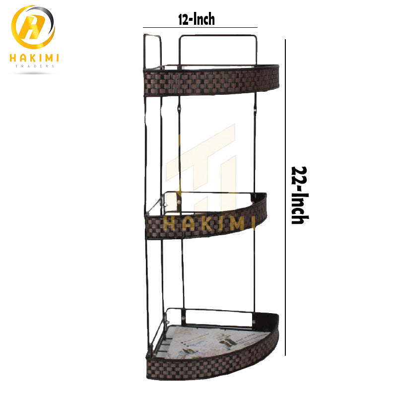 High-Quality Bathroom Corner Stand, Accessories Organizing Stand (3 Step)