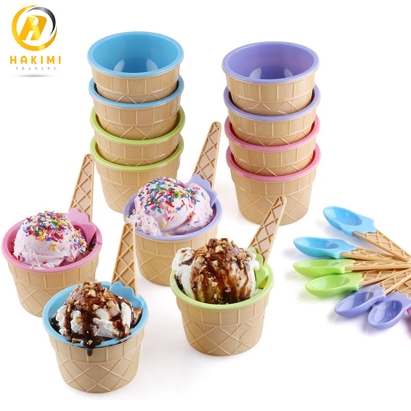 2pcs Ice cream/Desert Bowl and Spoon set