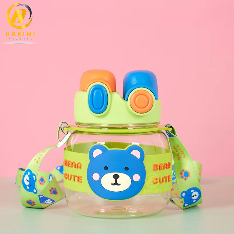 Cloud Bear Water Bottle With Stap n Straw