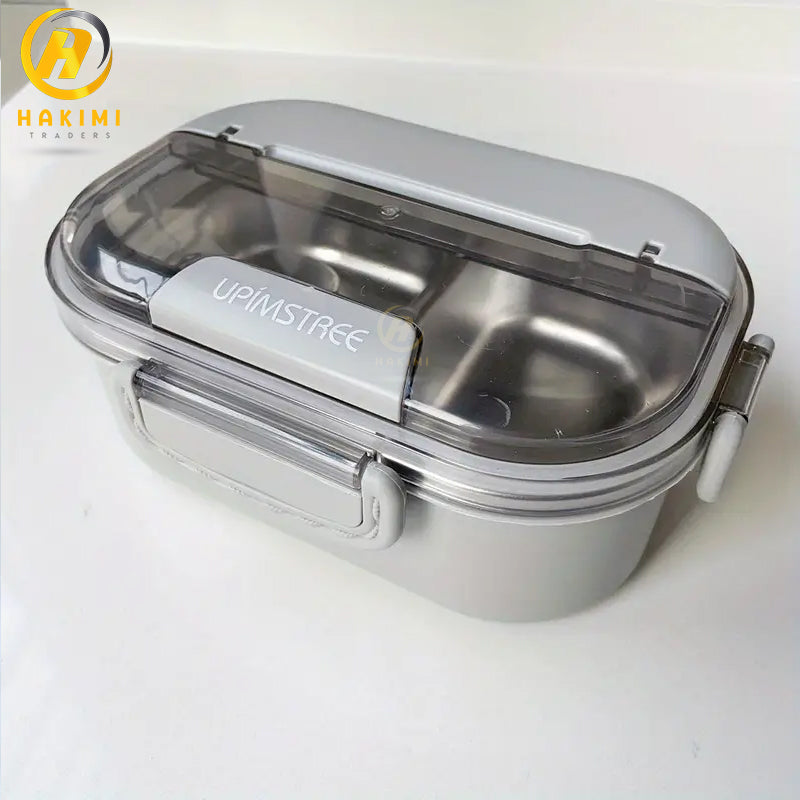 Portable Lunch Box/ Bento Box with additional Steel Shelf and Spoon