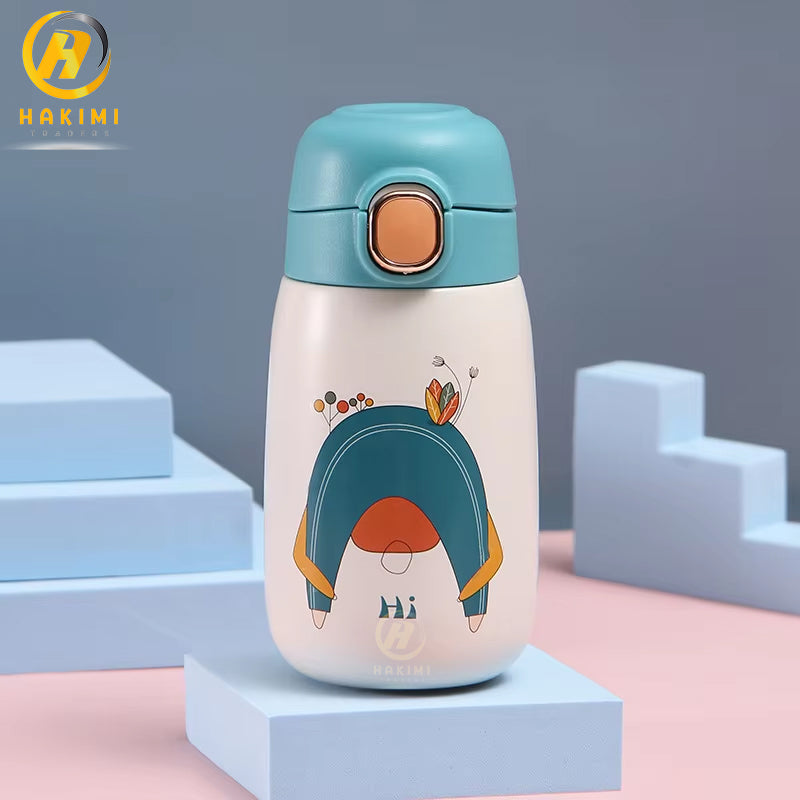 Bouncing Cartoon Stainless Steel Belly Design Water Bottle