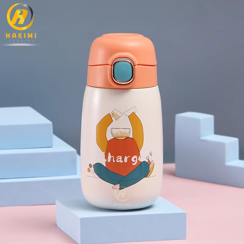 Bouncing Cartoon Stainless Steel Belly Design Water Bottle