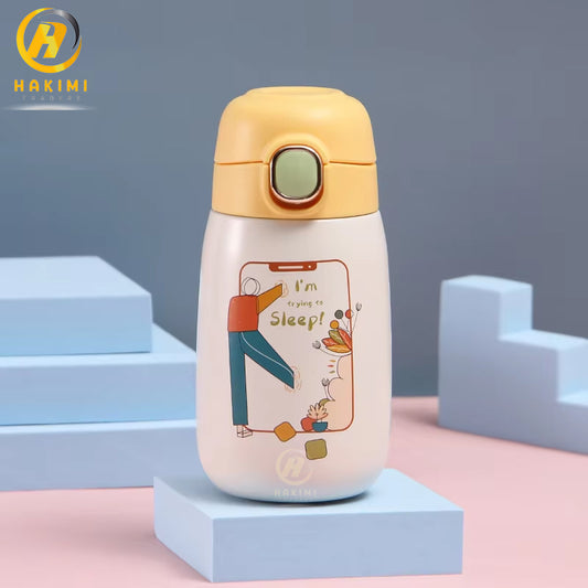 Bouncing Cartoon Stainless Steel Belly Design Water Bottle