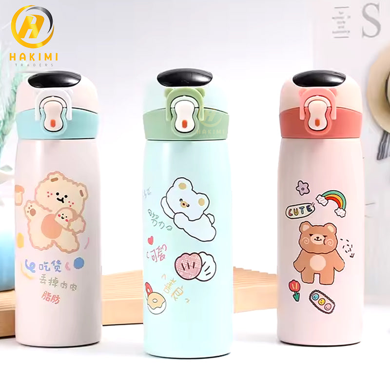 Cartoon Theme Water Bottle with LED Display