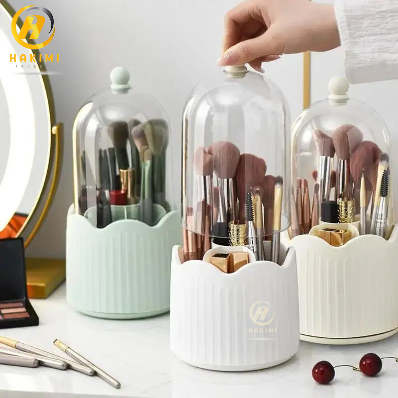 360 Rotatory Makeup and Brush Holder/Cosmetics Organizer