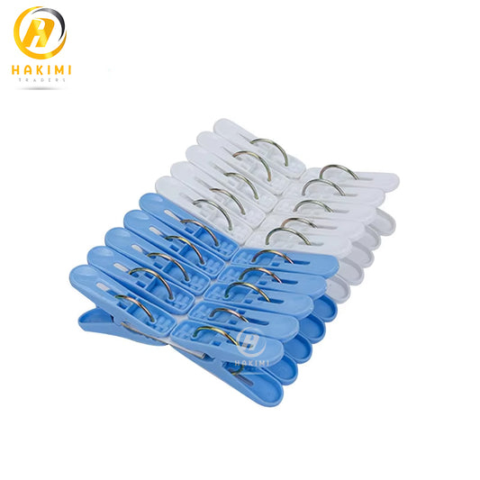 Pack of 20- Plastic Clips for Hanging Clothes; Strong Clips, Laundry Clips, Notes Clips, Cloth Clips.