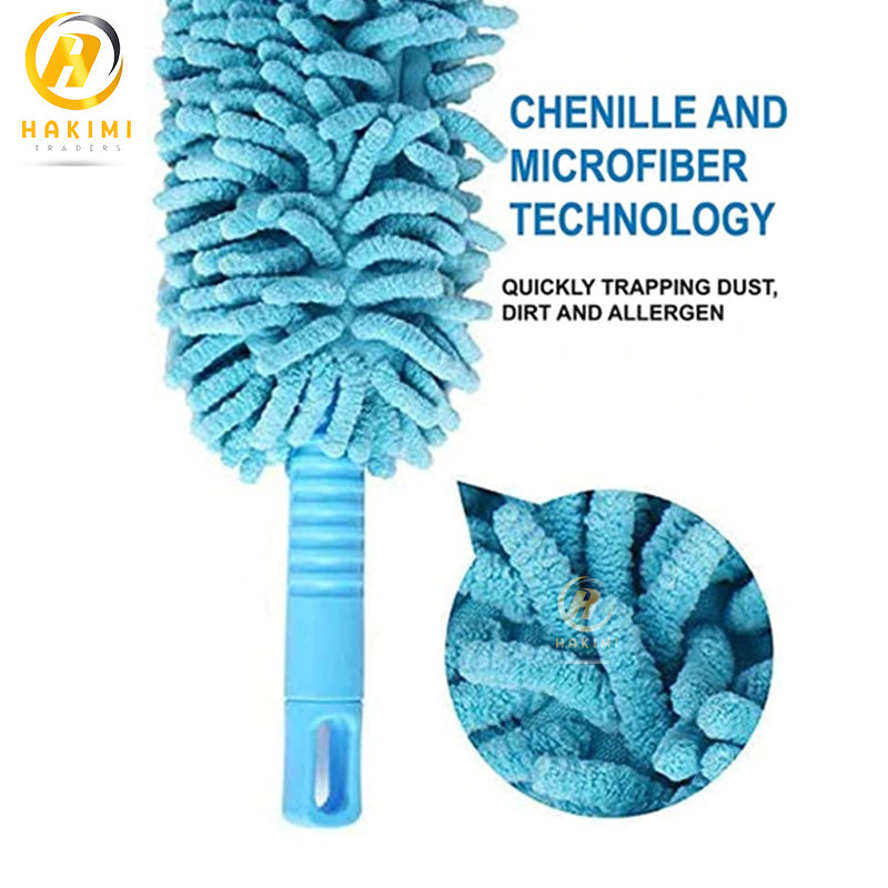 Flexible Bending Head Microfiber Fan Cleaning Duster