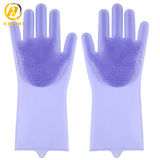 Reusable Scrub Washing Gloves – Waterproof Cleaning Gloves for Dishes & Surfaces