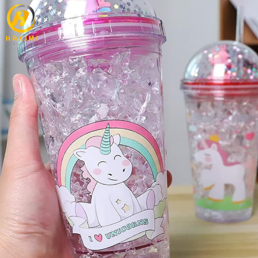 Gel Glass with starw and lid